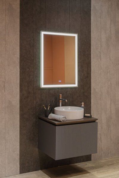 Зеркало с подсветкой и подогревом AQUAme AQM9105 600х800