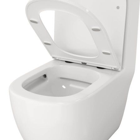 Унитаз напольный Моноблок Teymi Lina безободковый, сиденье микролифт T41102