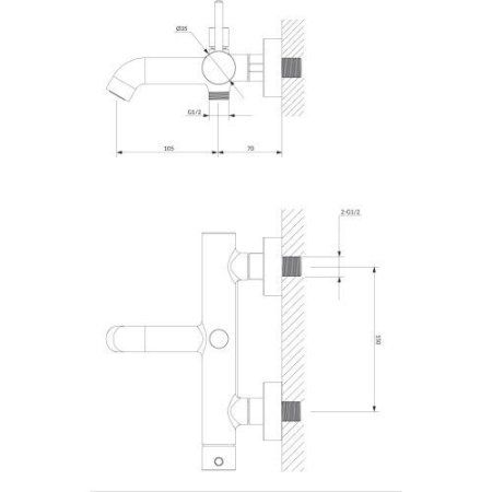 Смеситель Omnires Y Y1231GL для ванны, золото