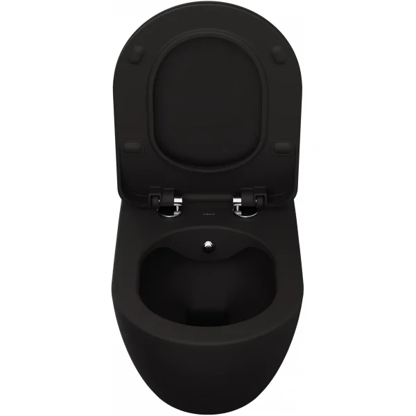 Унитаз подвесной Creavit Free FE322-00SM00E-0000 безободковый, с функцией биде, черный матовый