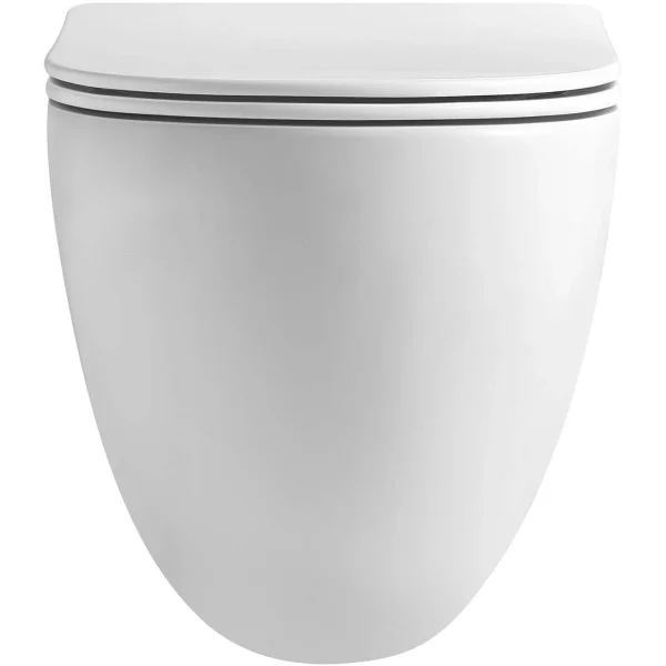 Унитаз подвесной Aquatek Гелиос AQ1993T-00 безободковый, торнадо, с сиденьем микролифт, белый