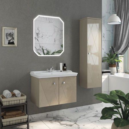 Тумба-умывальник COMFORTY "Кремона-80" латте с раковиной 50180