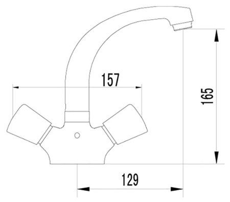 Смеситель для раковины SMARTsant Смарт-Бэйс SM060006AA, без донного клапана, хром