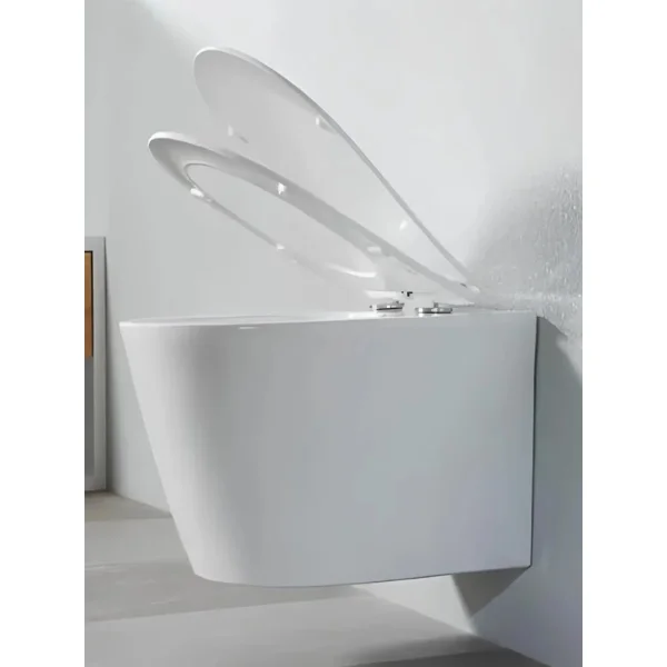 Унитаз подвесной Ceruttispa Luigi Aria CT11101 безободковый, торнадо, с сиденьем микролифт, белый