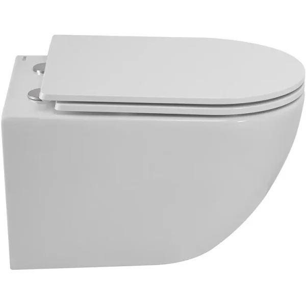 Унитаз подвесной Cezares Relax CZR-3806-53-TH-TOR/SC безободковый, торнадо, с сиденьем микролифт, белый