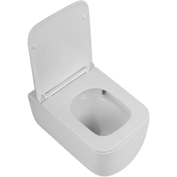 Унитаз подвесной BelBagno Luce BB076CH-TOR/SC безободковый, торнадо, с сиденьем микролифт, белый