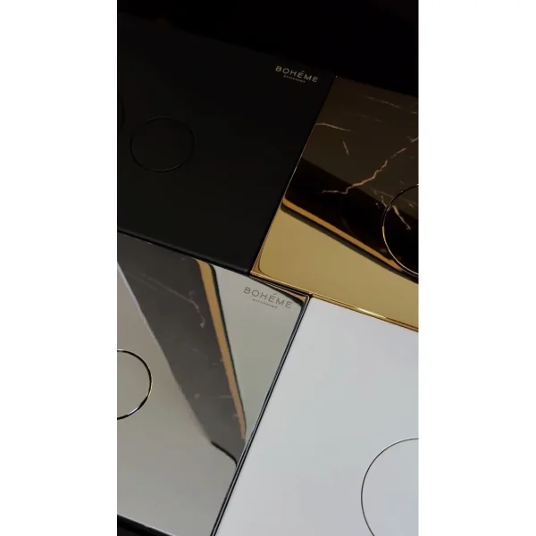 Кнопка смыва Boheme 668-GM для инсталляции, графит матовый