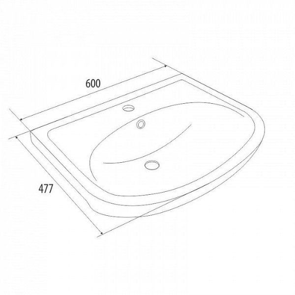 Тумба с раковиной IDDIS Harizma HAAAR6ZJ0WGM2iKC95YPK белый