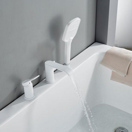 Смеситель для ванны Shevanik S4FS11UT2CMJ, Белый