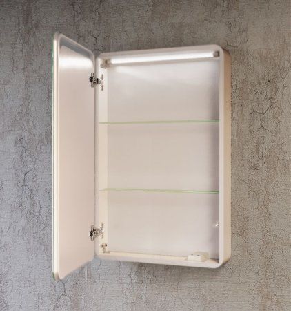 Зеркало-шкаф RAVAL Pure 60 Белый с подсветкой универсальный (Pur.03.60/W)