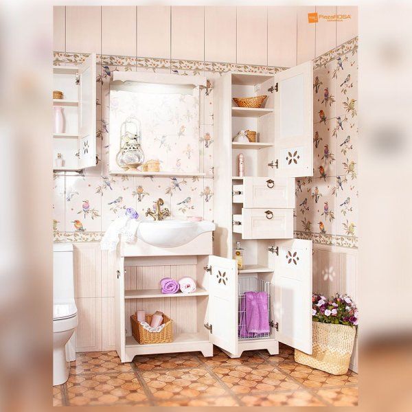 Комплект мебели для ванной Бриклаер КАНТРИ 65KP, бежевый дуб прованс