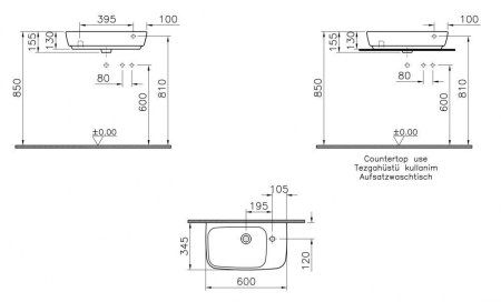 Раковина VitrA Shift 4388B003-0921 60