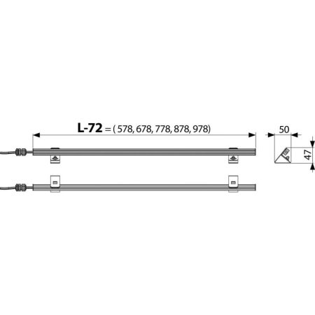 Подсветка для лотка AlcaPlast Alca Light AEZ120-1050 белый