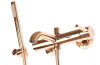 Смеситель для ванны и душа REA LUNGO ROSE GOLD розовое золото настенный, REA-B6695