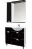 Шкаф-зеркало Aquanet Сити 85 черный