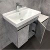 Тумба-умывальник COMFORTY "Осло-60" бетон светлый с раковиной Fest 60 F01