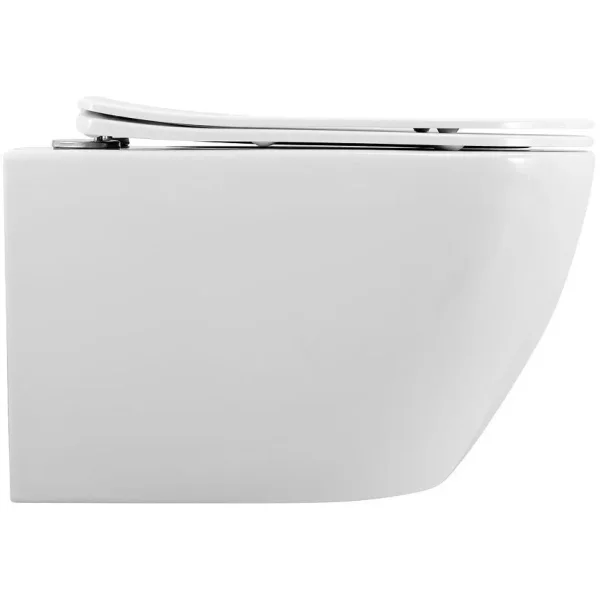 Унитаз подвесной Art&Max Sanremo AM026CHR/SC безободковый, с сиденьем микролифт, белый