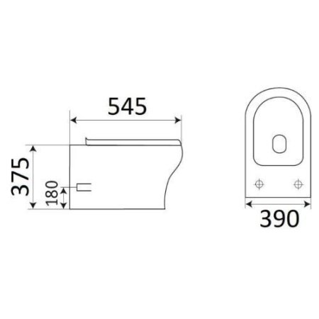 Унитаз CeramaLux 2100 (подвесной)