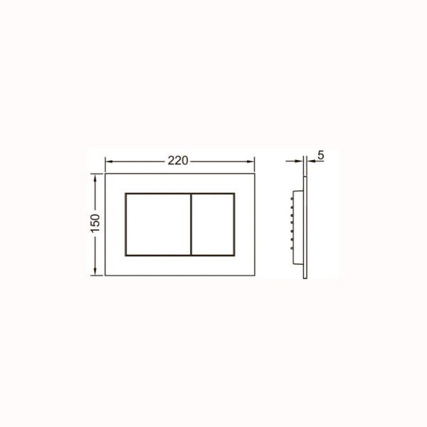 Инсталляция Tece TECEbase BASE 2.0 9400414 4 в 1 с кнопкой смыва, черная матовая