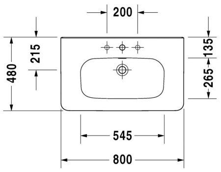 Раковина Duravit DuraStyle 80