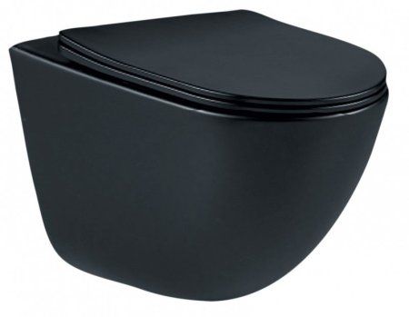 Унитаз подвесной Esbano Lotus безободковый, черный матовый