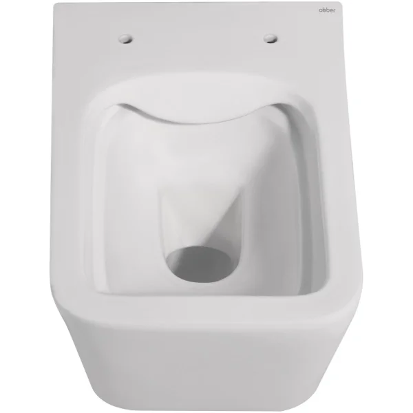 Унитаз подвесной Abber Rechteck AC1201MW безободковый, с сиденьем микролифт, белый матовый