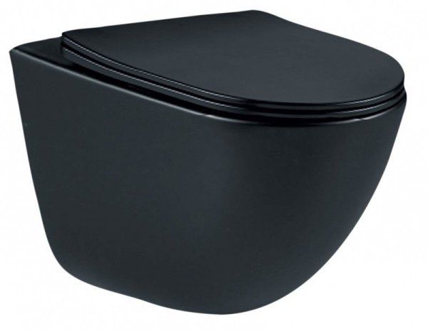 Унитаз подвесной Esbano Lotus безободковый, черный матовый
