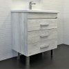 Тумба-умывальник COMFORTY Comforty Никосия-70Н дуб белый с раковиной COMO 70