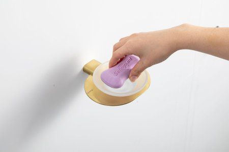 Мыльница стеклянная Gappo G3TE09NR02YS-3HM, золотой сатин