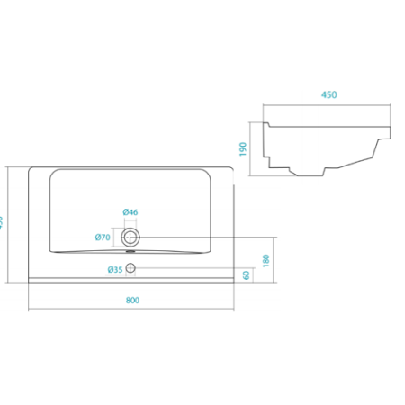 Мебельная раковина Aquaton Миранда 1WH302251 80 белый