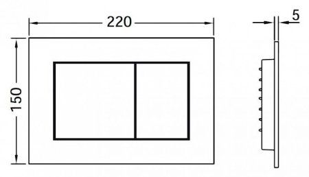 Кнопка смыва Tece Now 9240407 черный матовый