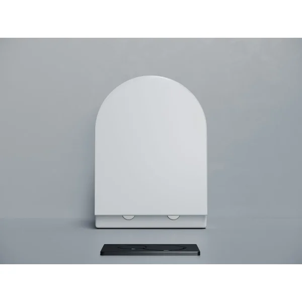 Унитаз подвесной Ceramicanova Voga CN4012T безободковый, торнадо, с сиденьем микролифт, белый