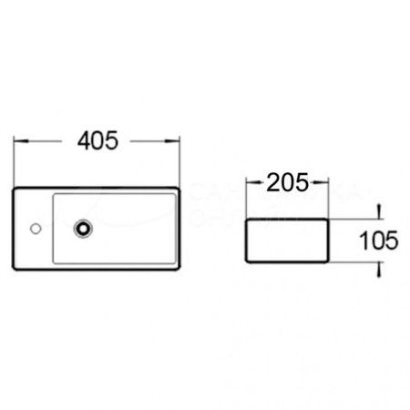 Раковина SantiLine SL-2009LMB 40,5 черная матовая