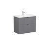 Тумба с раковиной VitrA Root Groove 69438 80 серый матовый