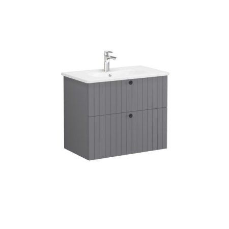 Тумба с раковиной VitrA Root Groove 69438 80 серый матовый