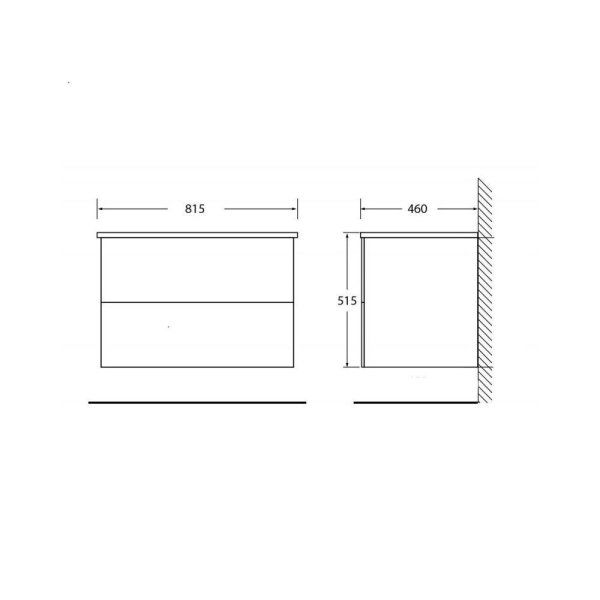 Мебель для ванной BelBagno Etna ETNA-800-2C-SO-RW-P 80 Rovere Moro