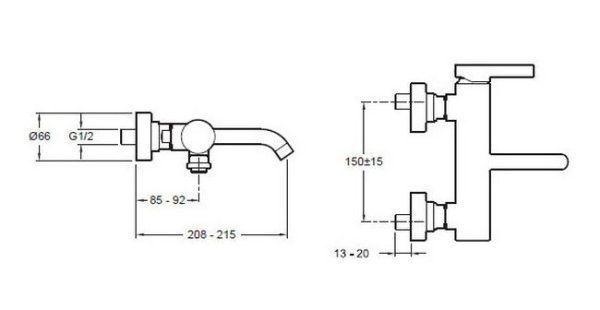 Смеситель Jacob Delafon Stillness E12778-4-CP ванны с душем