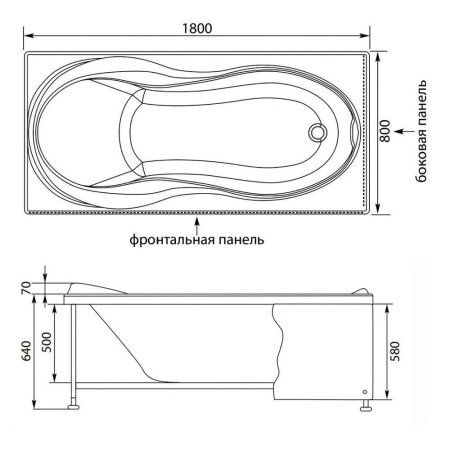 Акриловая ванна Aquanet Grenada 00203971 180х80