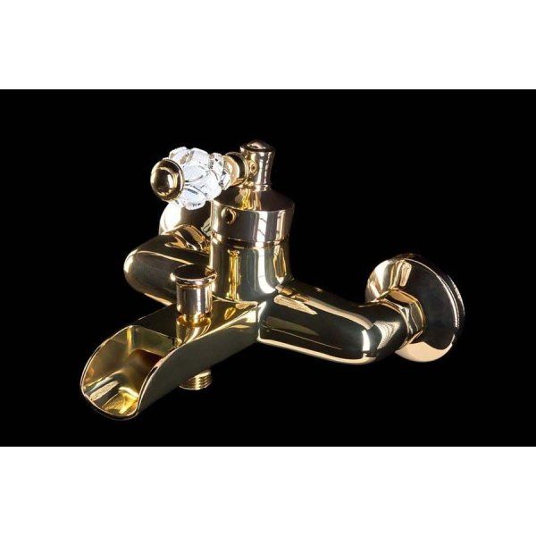 Смеситель Boheme Vogue crystal 213-CRST для ванны, золото