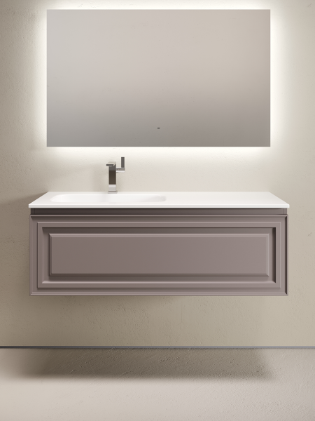 Тумба подвесная SANCOS Very  левая 1195х445х406, c одним  ящиком оснащенным доводчиками, Doha Soft , VR120LSM