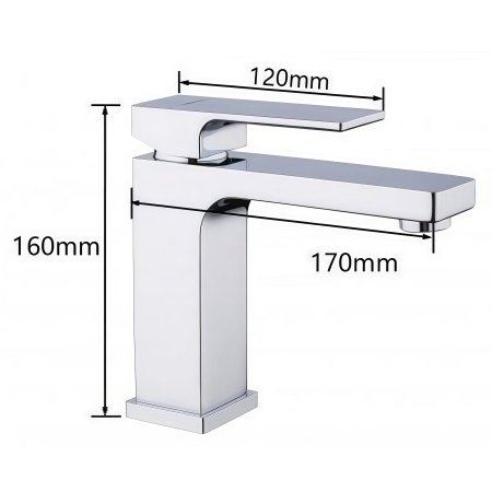 Смеситель для раковины однорычажный Gappo Futura G1018 хром