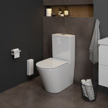 Унитаз напольный Teymi Solli безободковый, сиденье микролифт T40203