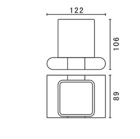 Стакан Art&Max Platino AM-E-3968AL хром