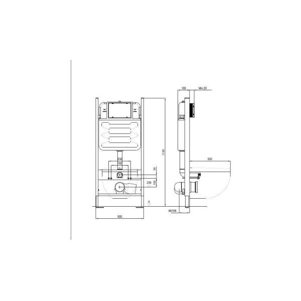 Инсталляция для подвесного унитаза Aquatek Standart INS-0000014