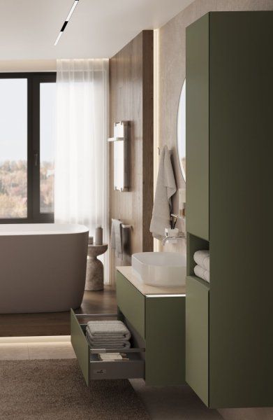 Шкаф-пенал Allen Brau Infinity 35 1.21009.CGM R олива матовый