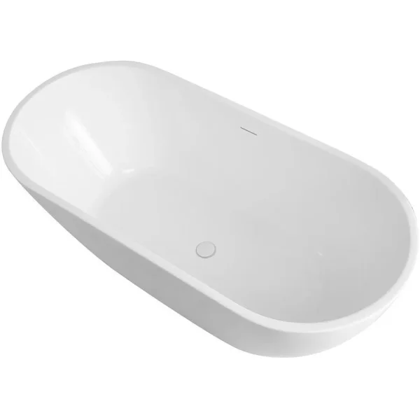Акриловая ванна Art&Max Latina AM-LATINA-1600-730 160x73 см, отдельностоящая, белый