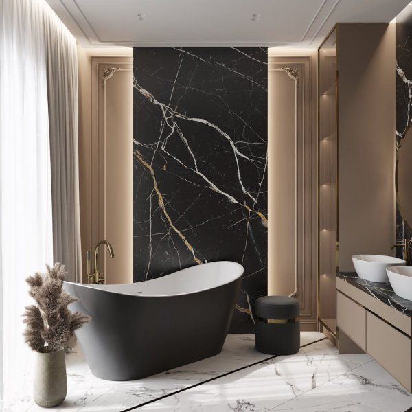 Ванна акриловая отдельностоящая Teymi Ellie 170x80x73, чёрная матовая T130118