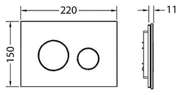 Кнопка смыва Tece Loop 9240653 зеленое стекло, кнопка хром глянцевый