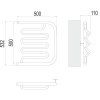 Полотенцесушитель водяной Terminus Фокстрот-Лиана (1") 50х50 4620768880971, хром