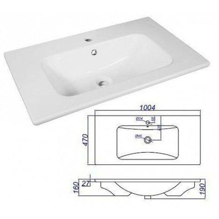 Мебельная раковина La Tezza Эйфория 641235 100 белый